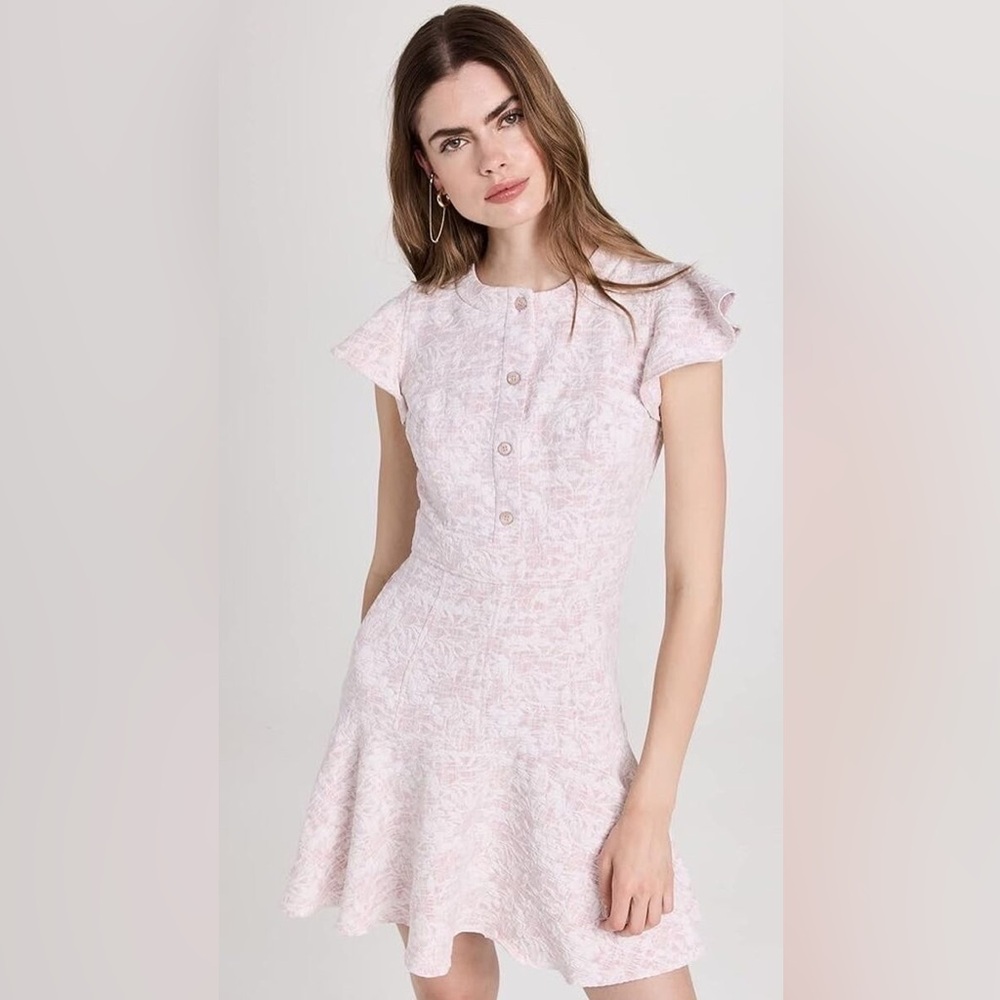 NWT Shoshanna Maverick Dress in Blush/Ivory Size 14